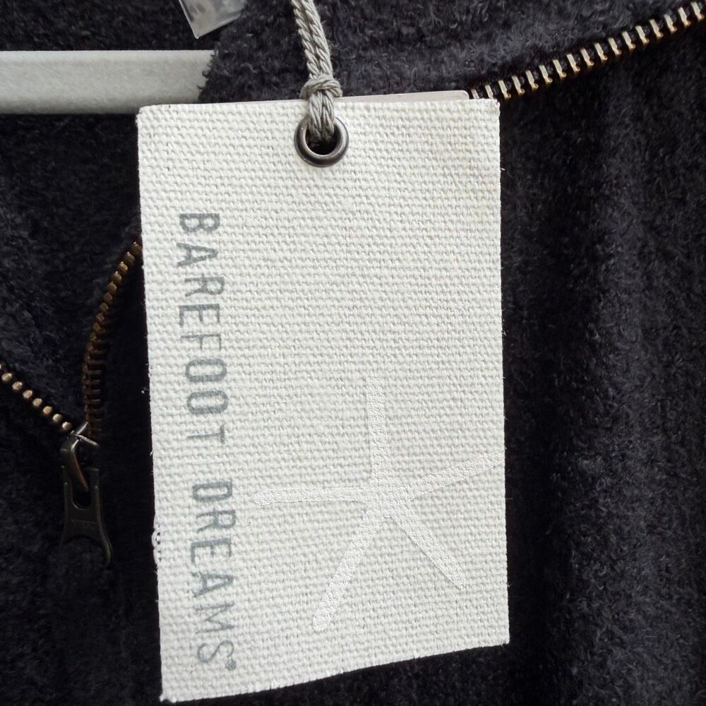 Barefoot Dreams Cozy Chic Lite Half Zip Rolled Edge Tunic Black L/XL NEW - Picture 4 of 10